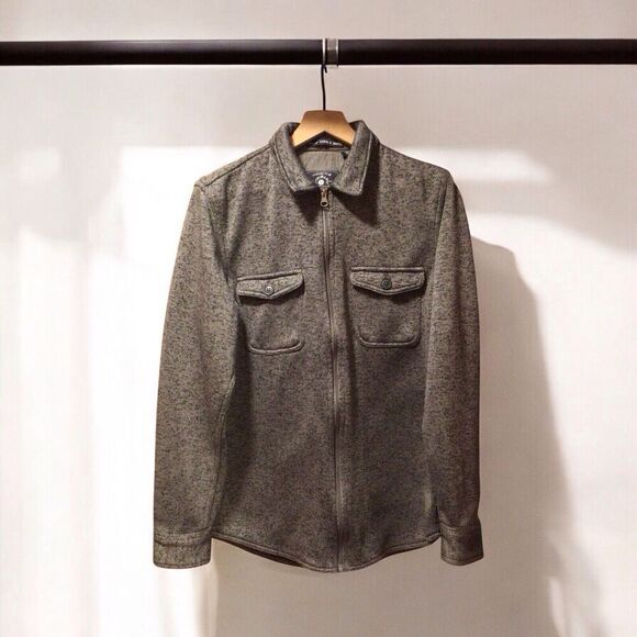 Vintage 1946 Washed Stone & Beaten Mens Size Medium Full Zip Sweatshirt Gray - Picture 1 of 5